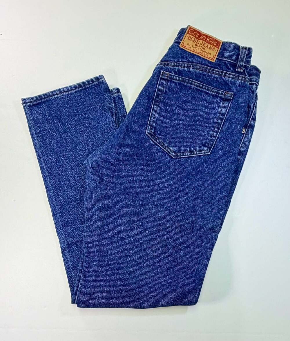 Vintage Calvin Klein Sport High Waisted Tapered Leg Jeans Made in USA W10